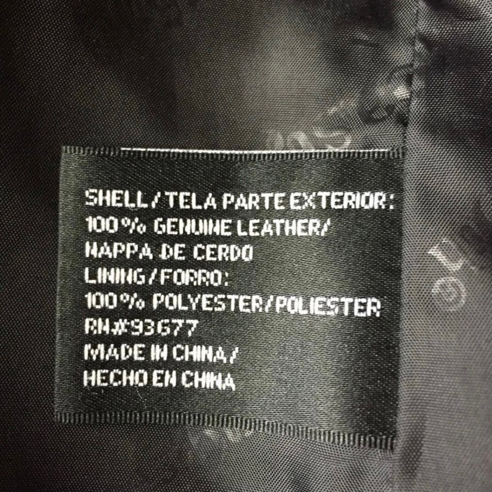 Leather Jacket, Black, Petite Medium - image 4